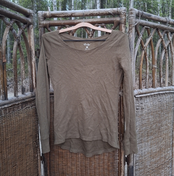 Curfew Tops - 🍀3/15 Brown Long Sleeve Top